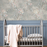 HG11808 floral peel and stick wallpaper nursery from Harry & Grace