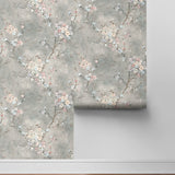 HG11808 floral peel and stick wallpaper roll from Harry & Grace