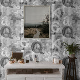 HG12000 graffiti peel and stick wallpaper entryway from Harry & Grace