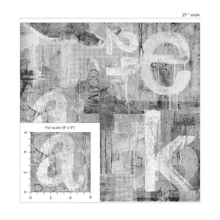HG12000 graffiti peel and stick wallpaper scale from Harry & Grace