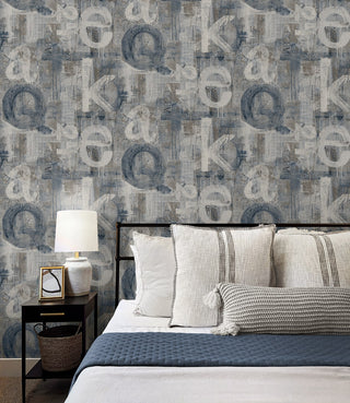 HG12002 graffiti peel and stick wallpaper bedroom from Harry & Grace