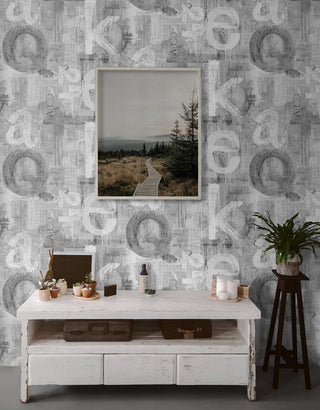 HG12008 graffiti peel and stick wallpaper entryway from Harry & Grace