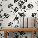 HG12100 floral peel and stick wallpaper entryway from Harry & Grace
