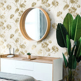 HG12105 floral peel and stick wallpaper bedroom from Harry & Grace