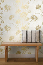 HG12105 floral peel and stick wallpaper entryway from Harry & Grace