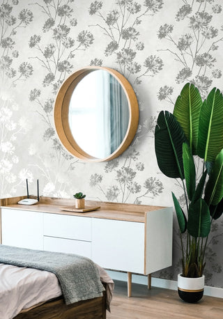 HG12108 floral peel and stick wallpaper bedroom from Harry & Grace