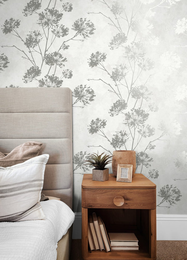 HG12108 floral peel and stick wallpaper bedroom from Harry & Grace