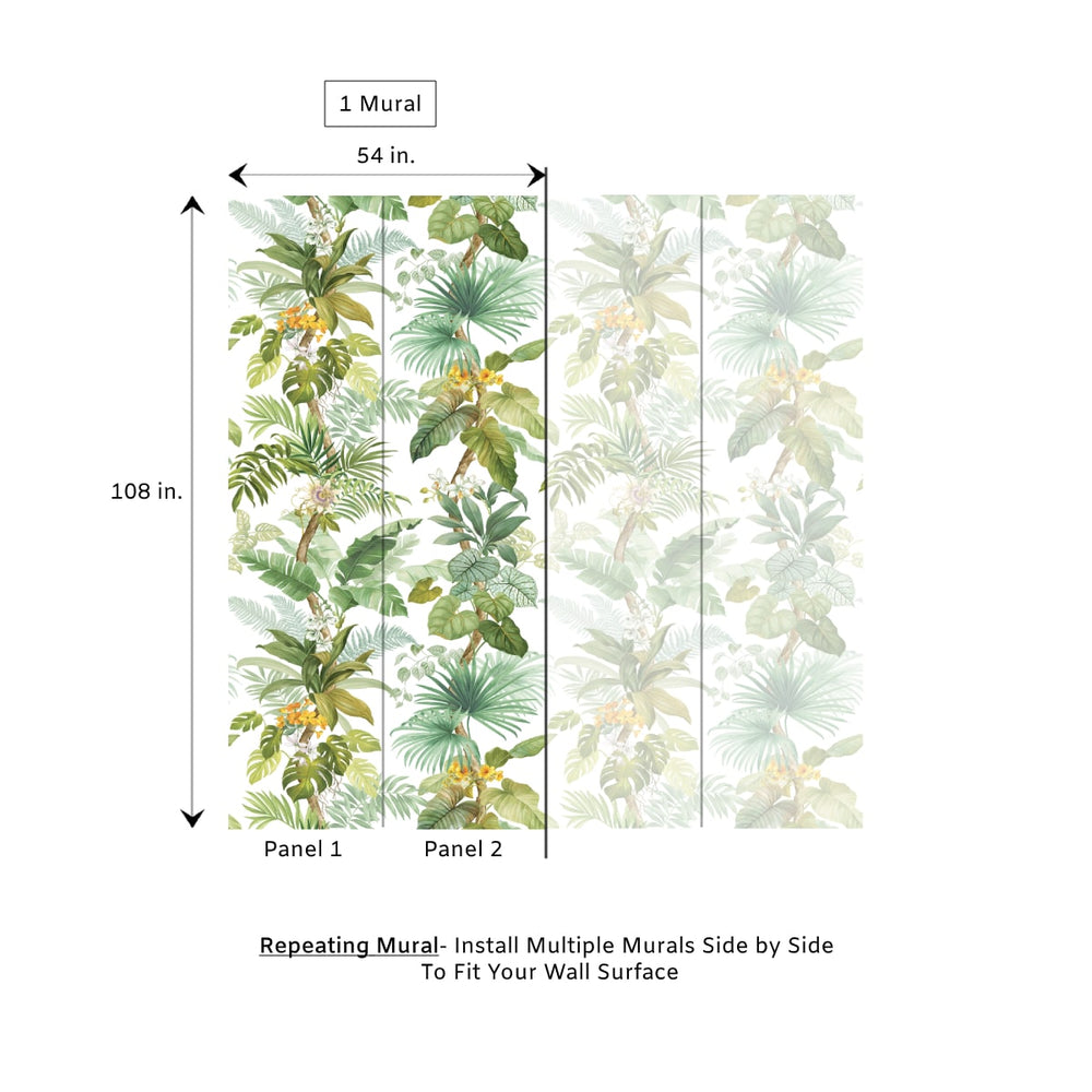 
                  
                    HG12304M tropical peel and stick wall mural diagram from Harry & Grace
                  
                