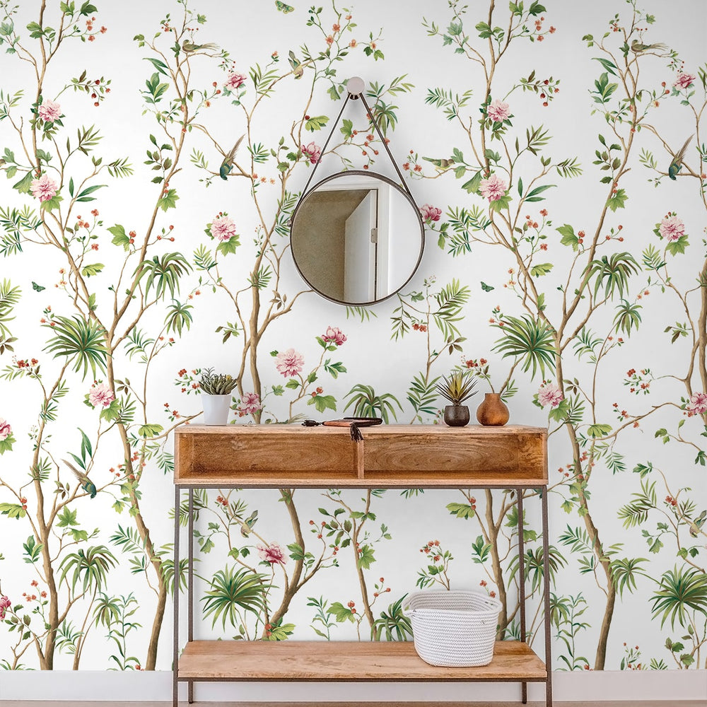 
                  
                    HG12404M chinoiserie peel and stick wall mural entryway from Harry & Grace
                  
                