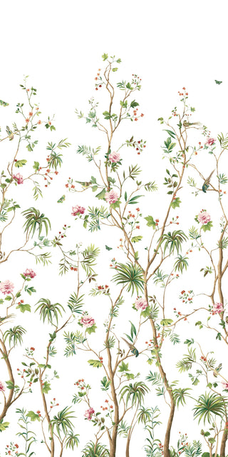 HG12404M chinoiserie peel and stick wall mural from Harry & Grace