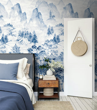 HG12502M scenic mountain peel and stick wall mural bedroom from Harry & Grace