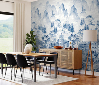 HG12502M scenic mountain peel and stick wall mural dining room from Harry & Grace