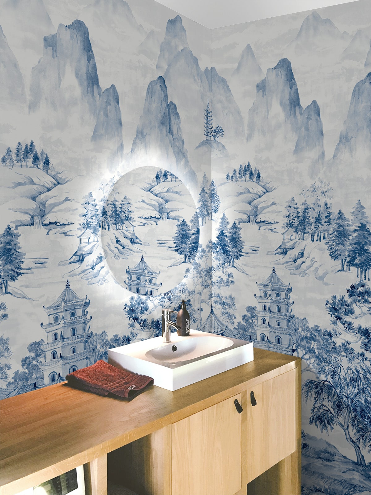 Misty Mountain Scenic Peel and Stick Wall Mural – Say Decor LLC