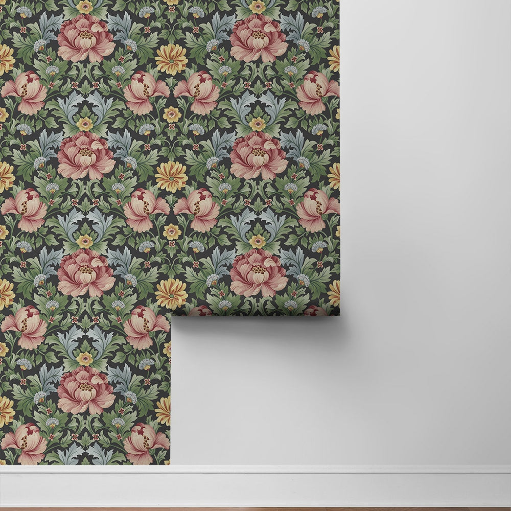 
                  
                    HG12601 vintage floral peel and stick wallpaper roll from Harry & Grace
                  
                