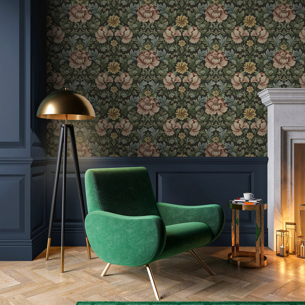 
                  
                    HG12606 vintage floral peel and stick wallpaper living room from Harry & Grace
                  
                