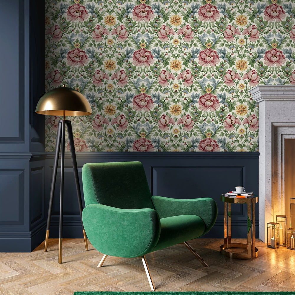 
                  
                    HG12611 vintage floral peel and stick wallpaper living room from Harry & Grace
                  
                