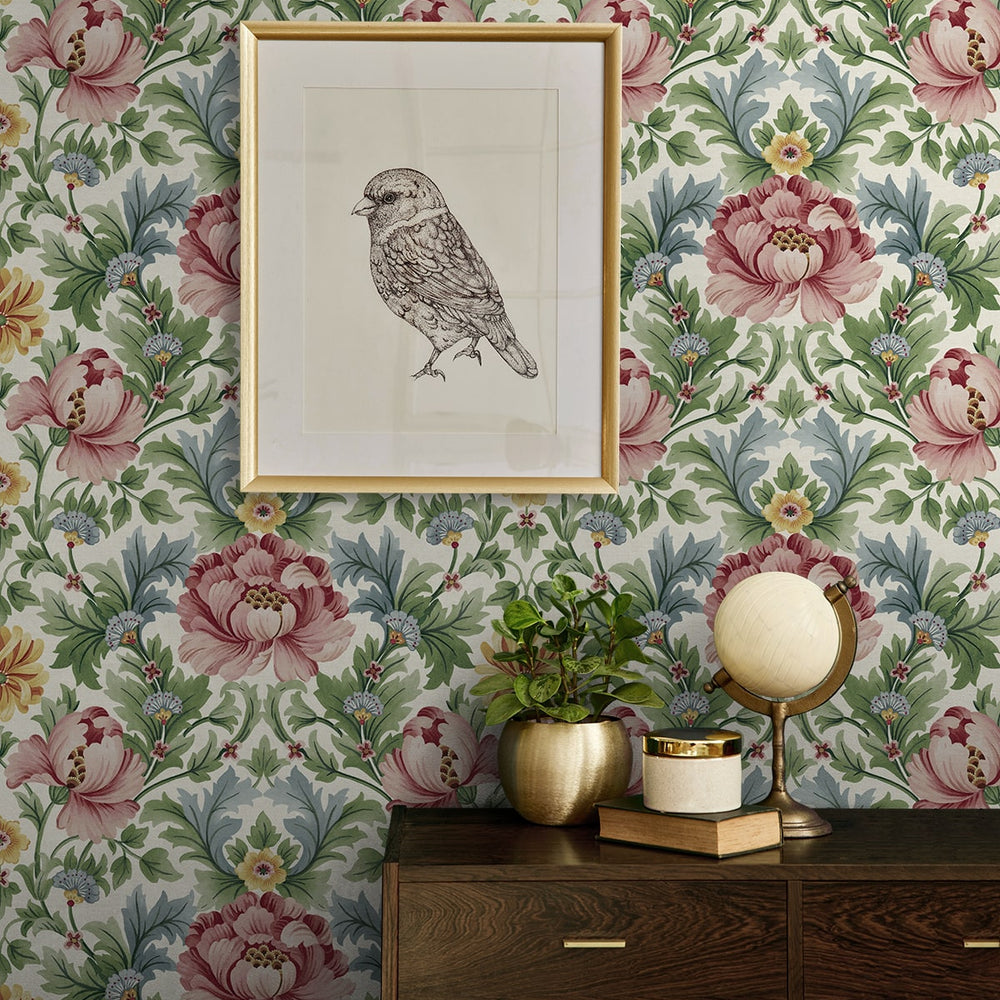 
                  
                    HG12611 vintage floral peel and stick wallpaper accent from Harry & Grace
                  
                