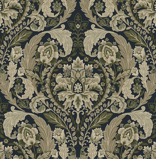 HG12902 vintage damask peel and stick wallpaper from Harry & Grace