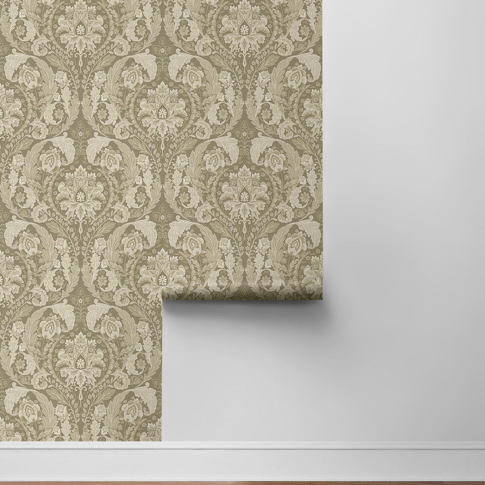 
                  
                    HG12905 vintage damask peel and stick neutral wallpaper from Harry & Grace
                  
                