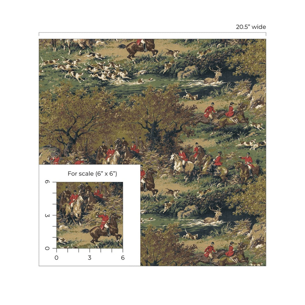 
                  
                    HG13002 hunt scene peel and stick wallpaper scale from Harry & Grace
                  
                