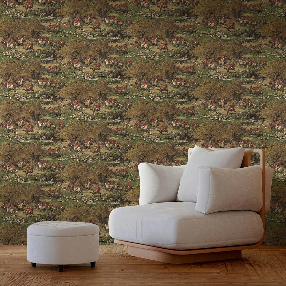 
                  
                    HG13005 hunt scene peel and stick wallpaper chaise from Harry & Grace
                  
                