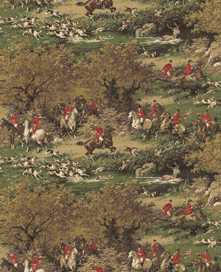 HG13005 hunt scene peel and stick wallpaper from Harry & Grace