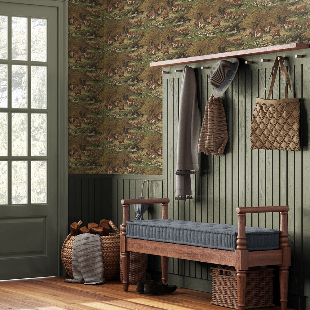 
                  
                    HG13005 hunt scene peel and stick wallpaper foyer from Harry & Grace
                  
                