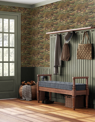 HG13005 hunt scene peel and stick wallpaper foyer from Harry & Grace