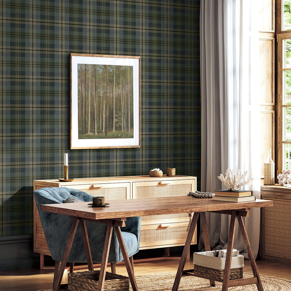 
                  
                    Plaid peel and stick wallpaper work from home HG13102 Harry & Grace
                  
                