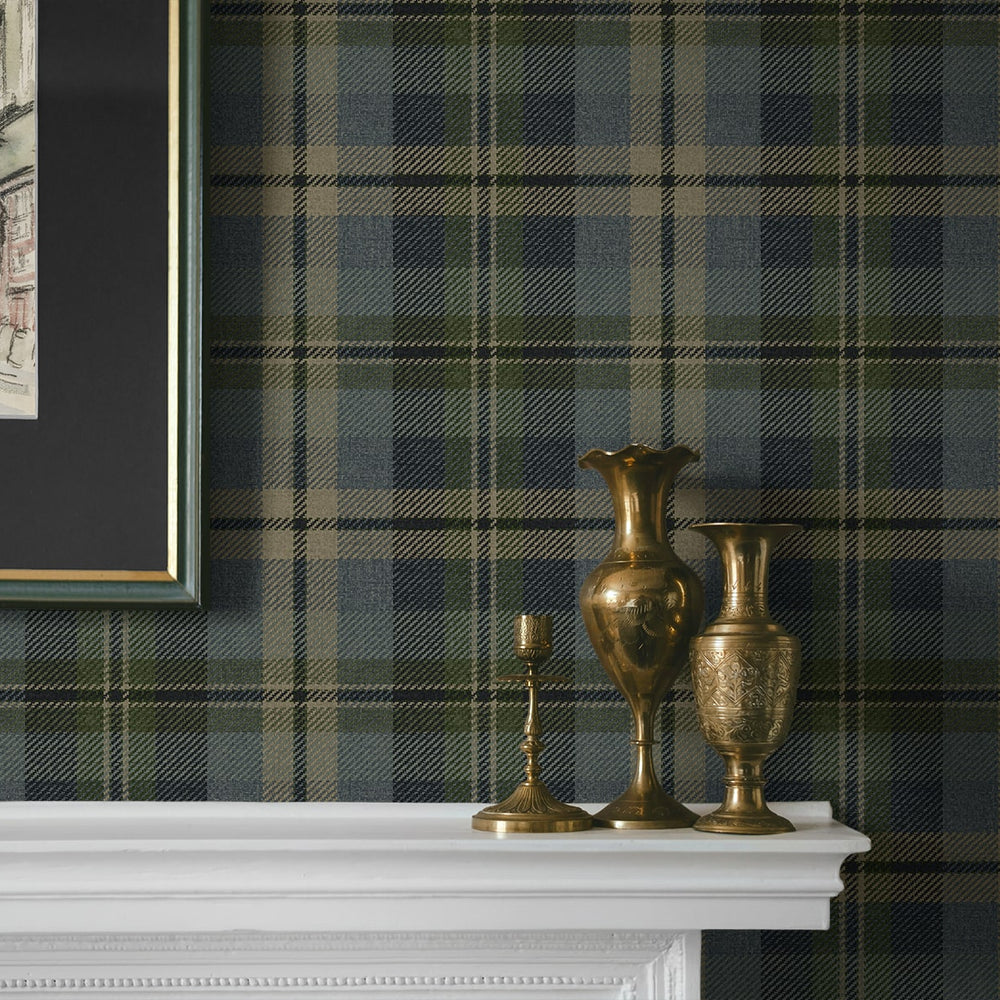 
                  
                    Plaid peel and stick wallpaper fireplace HG13102 Harry & Grace
                  
                