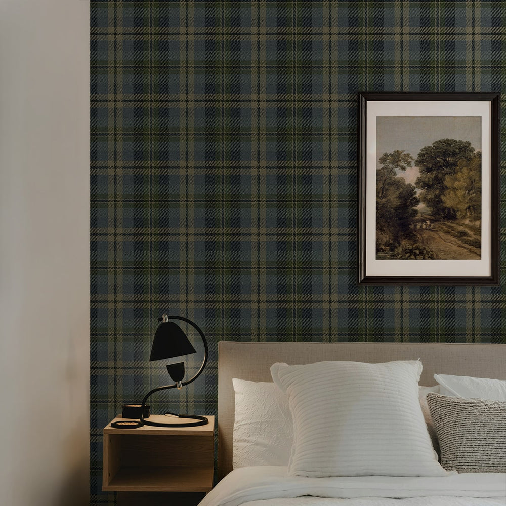 
                  
                    Plaid peel and stick wallpaper bedroom HG13102 Harry & Grace
                  
                