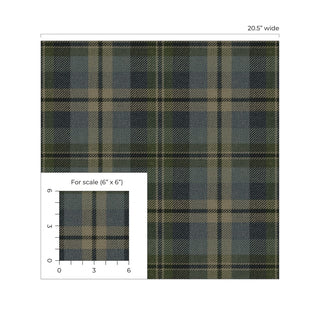 Plaid peel and stick wallpaper scale HG13102 Harry & Grace