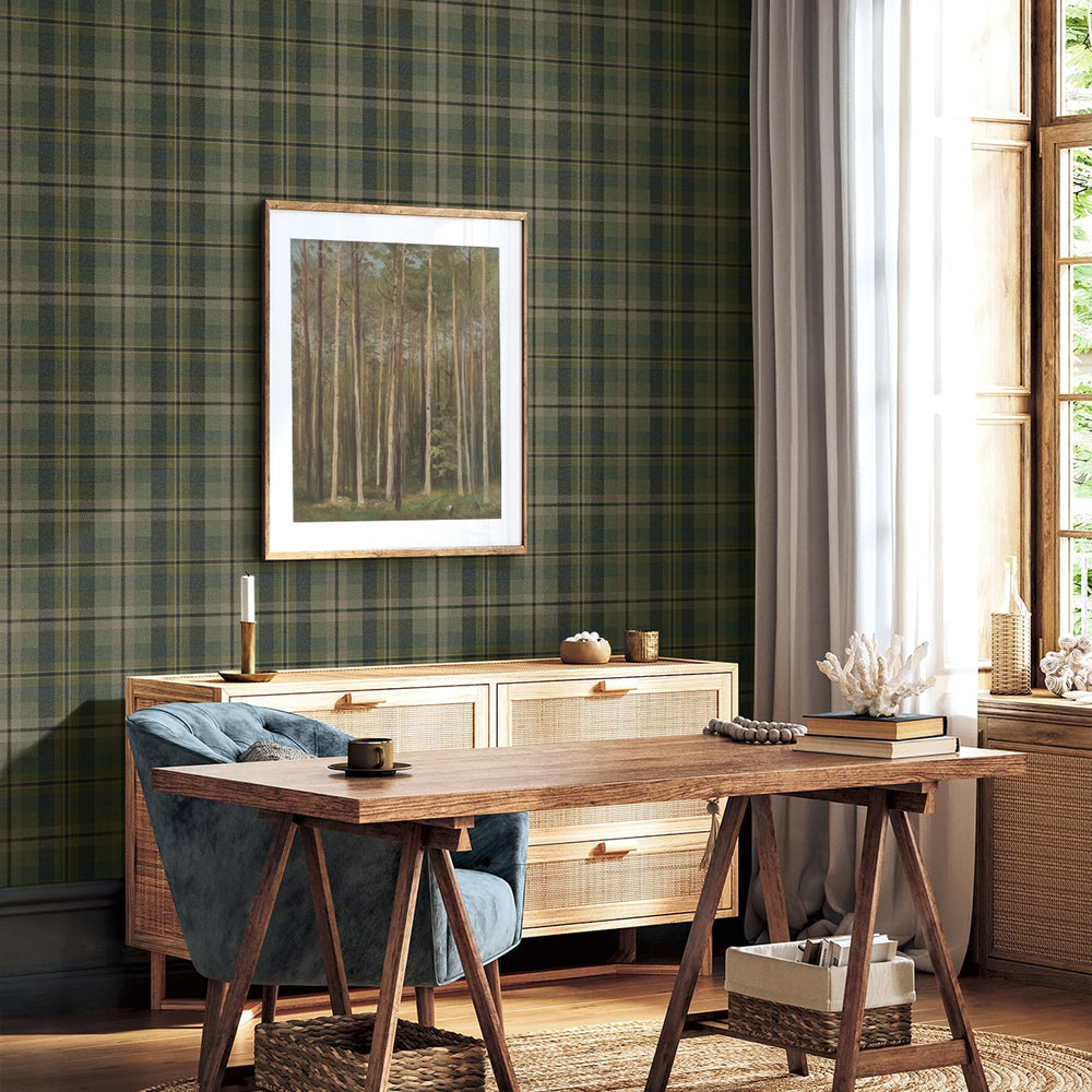 
                  
                    Plaid peel and stick wallpaper desk HG13104 Harry & Grace
                  
                