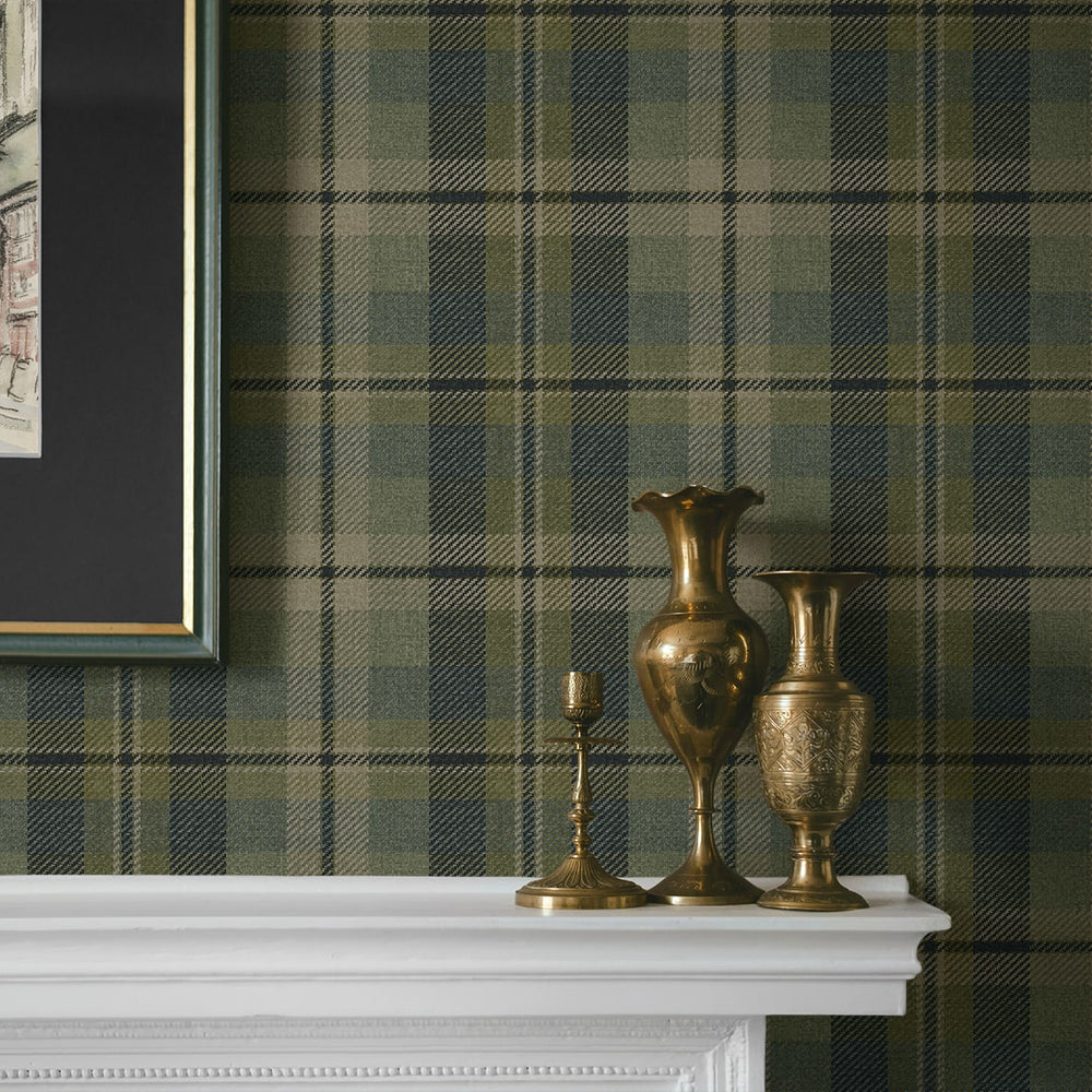 
                  
                    Plaid peel and stick wallpaper HG13104 mantle Harry & Grace
                  
                