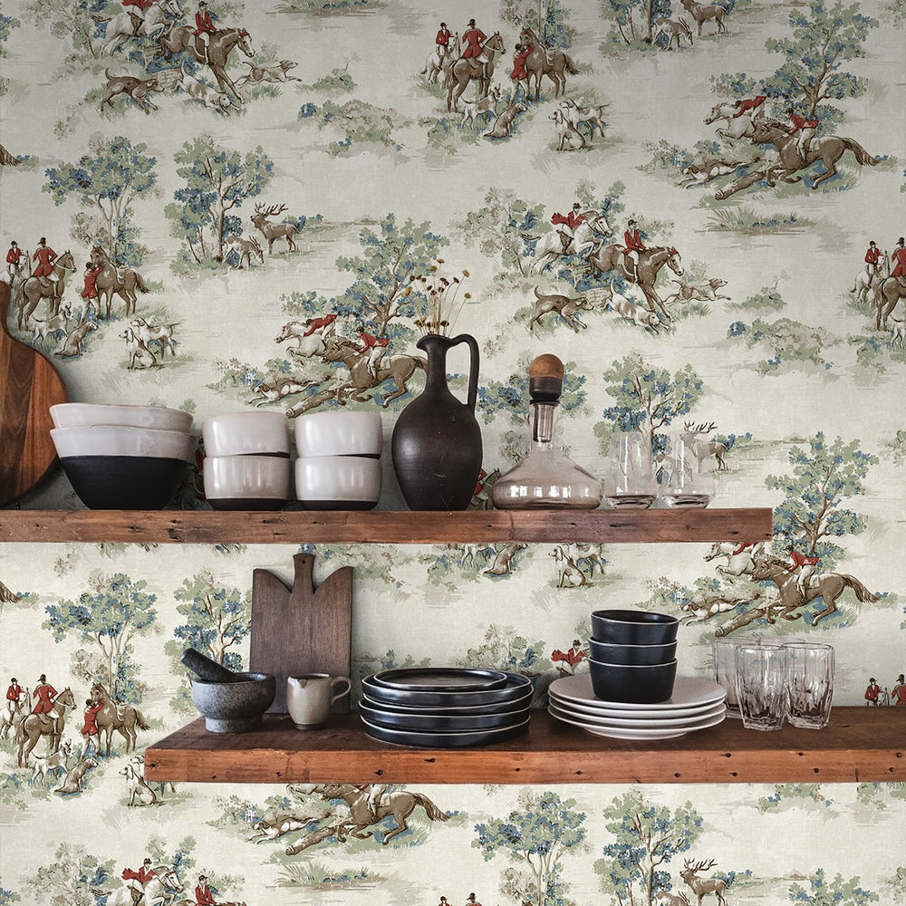 
                  
                    HG13802 horse race toile peel and stick wallpaper kitchen from Harry & Grace
                  
                