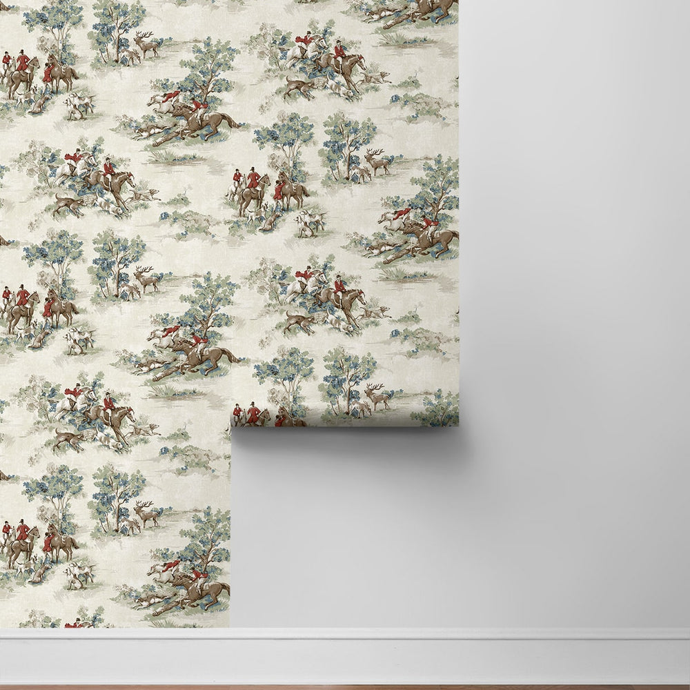 
                  
                    HG13802 horse race toile peel and stick wallpaper roll from Harry & Grace
                  
                