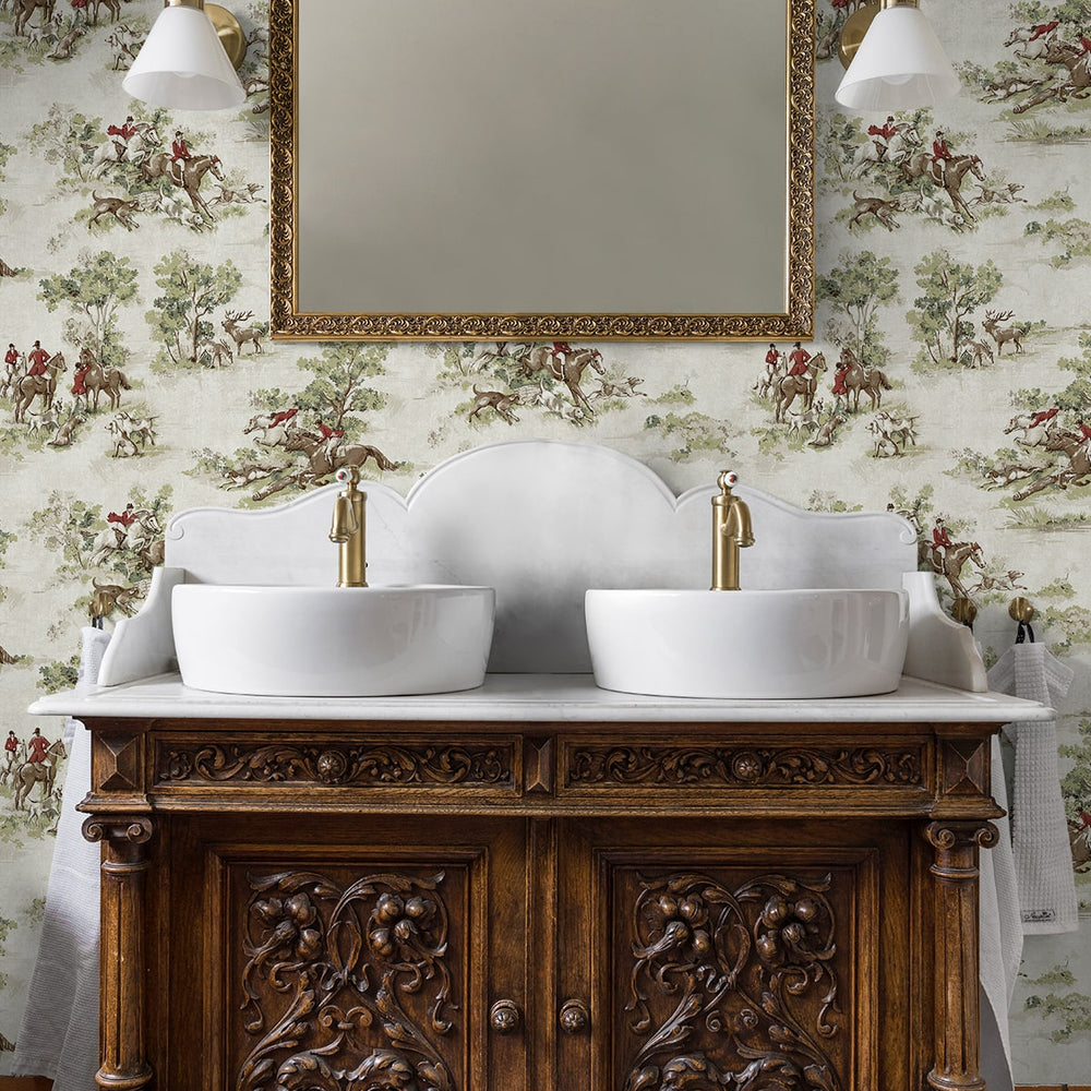 
                  
                    HG13804 horse race toile peel and stick wallpaper bathroom from Harry & Grace
                  
                