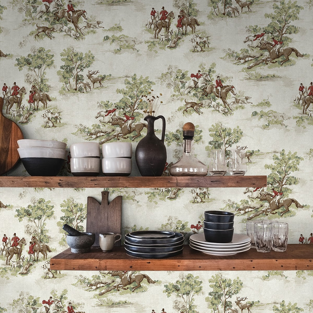 
                  
                    HG13804 horse race toile peel and stick wallpaper kitchen from Harry & Grace
                  
                