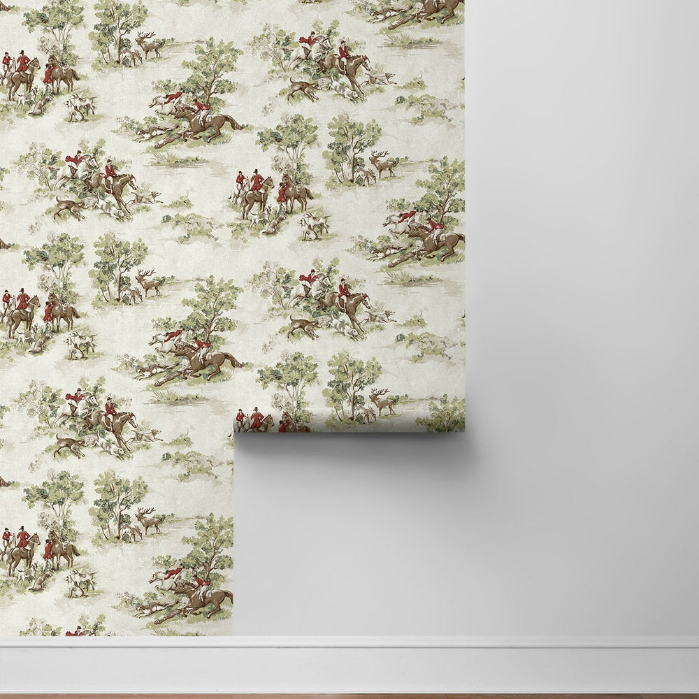 
                  
                    HG13804 horse race toile peel and stick wallpaper roll from Harry & Grace
                  
                
