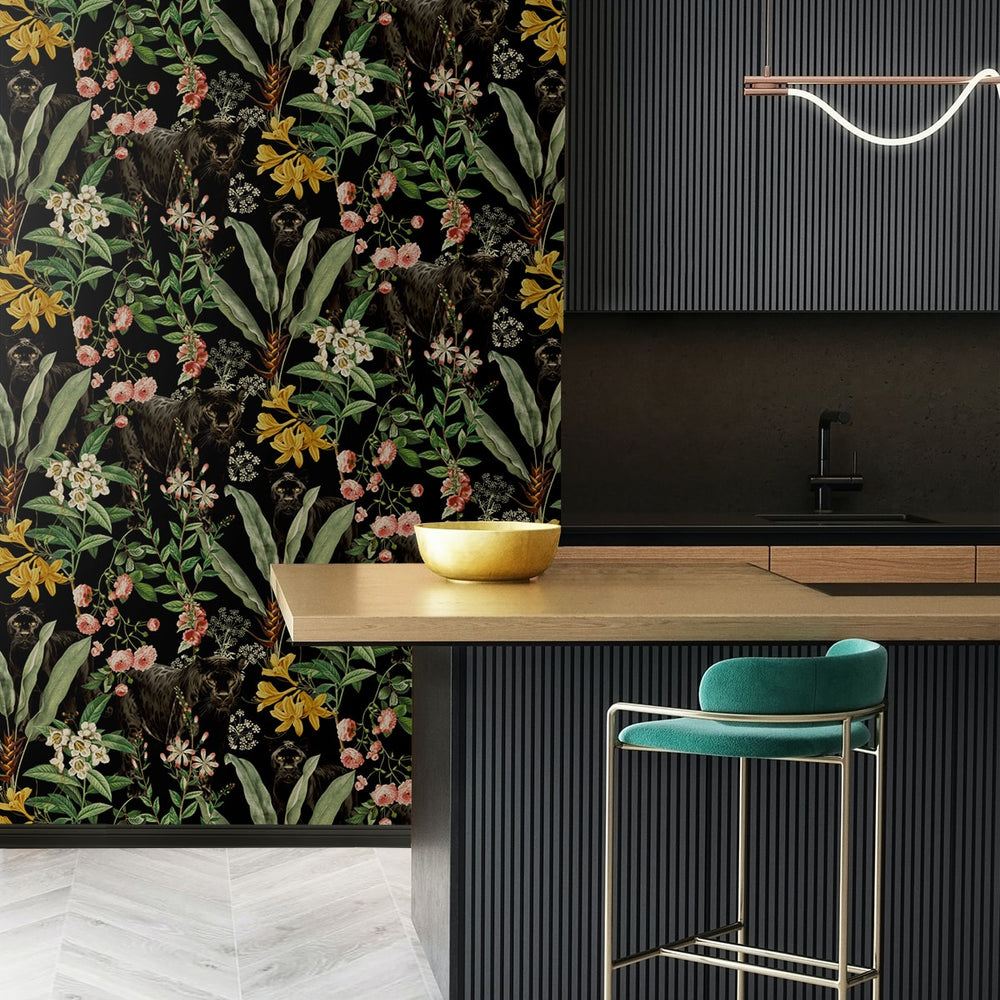 
                  
                    HG13900 Panther jungle tropical peel and stick wallpaper kitchen from Harry & Grace
                  
                