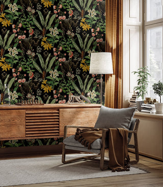 HG13900 Panther jungle tropical peel and stick wallpaper office from Harry & Grace