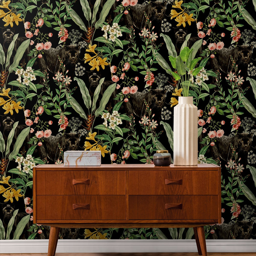 
                  
                    HG13900 Panther jungle tropical peel and stick wallpaper entryway from Harry & Grace
                  
                