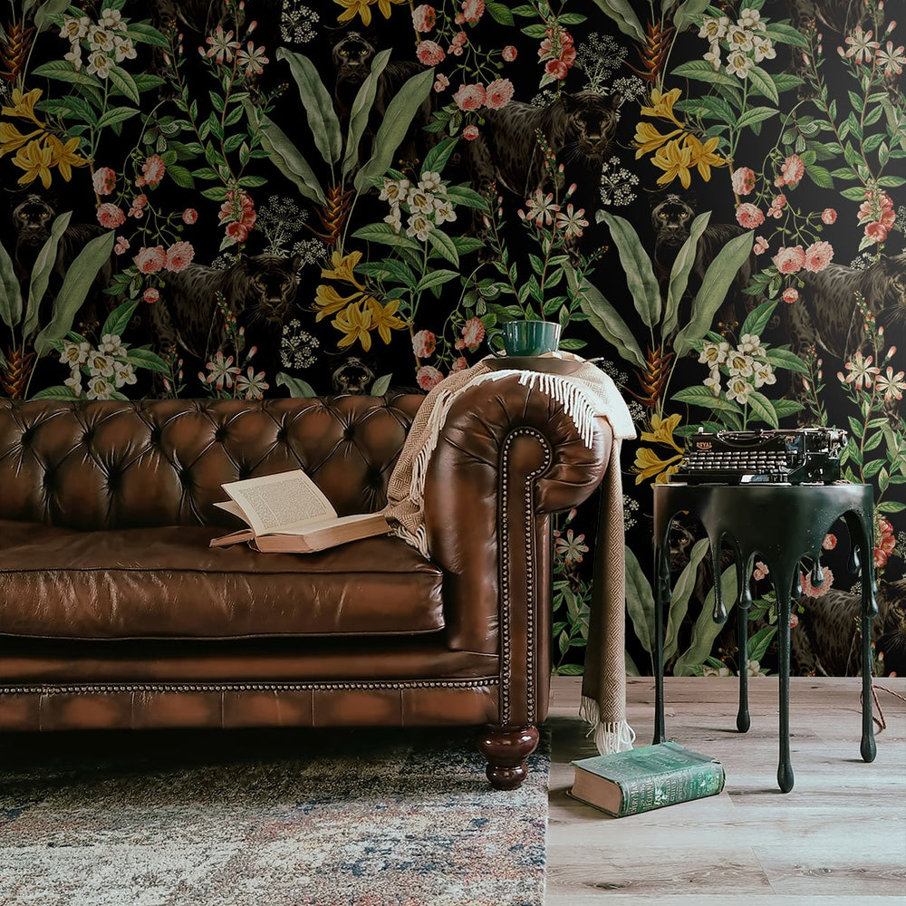 
                  
                    HG13900 Panther jungle tropical peel and stick wallpaper accent from Harry & Grace
                  
                