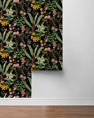 HG13900 Panther jungle tropical peel and stick wallpaper roll from Harry & Grace