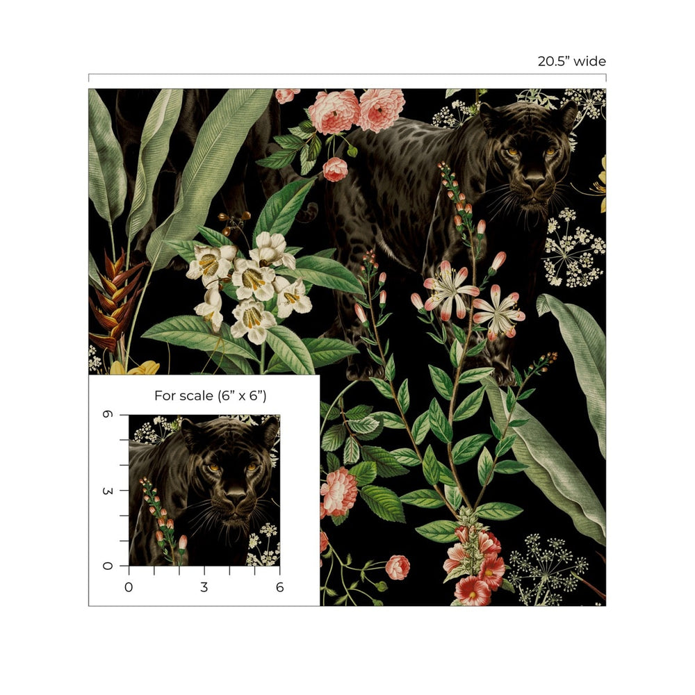
                  
                    HG13900 Panther jungle tropical peel and stick wallpaper scale from Harry & Grace
                  
                