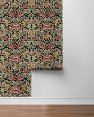 HG14000 acanthus floral vintage peel and stick wallpaper roll from Harry & Grace