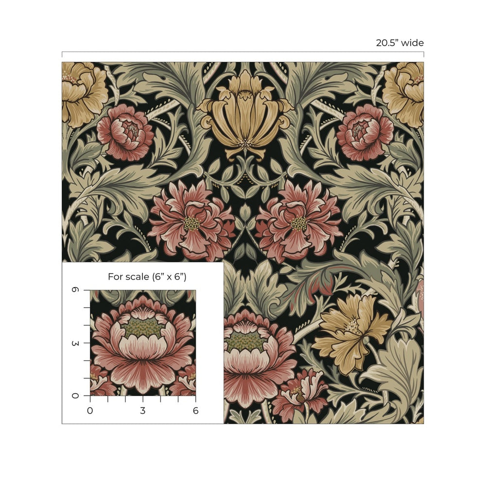 
                  
                    HG14000 acanthus floral vintage peel and stick wallpaper scale from Harry & Grace
                  
                