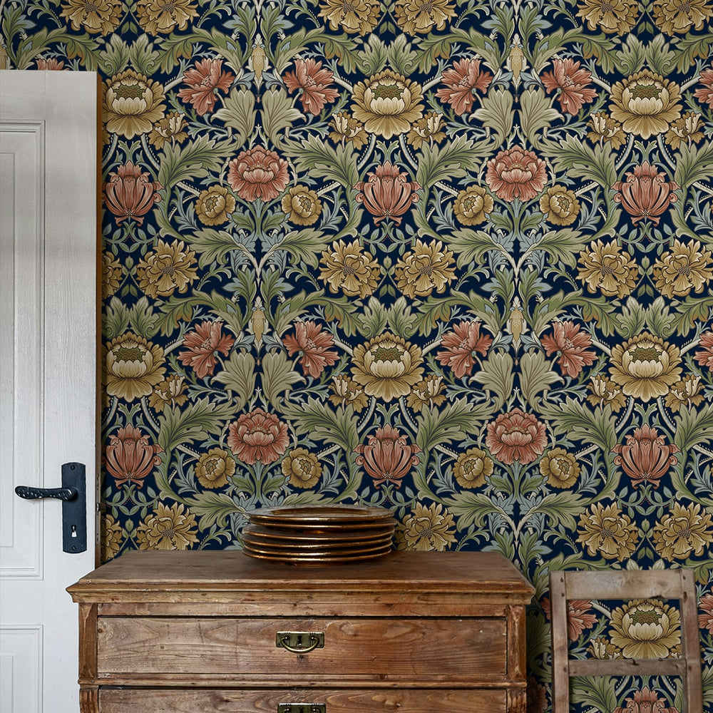 
                  
                    HG14002 acanthus floral vintage peel and stick wallpaper accent from Harry & Grace
                  
                