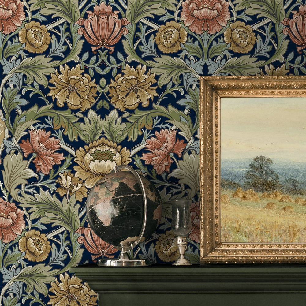 
                  
                    HG14002 acanthus floral vintage peel and stick wallpaper mantle from Harry & Grace
                  
                