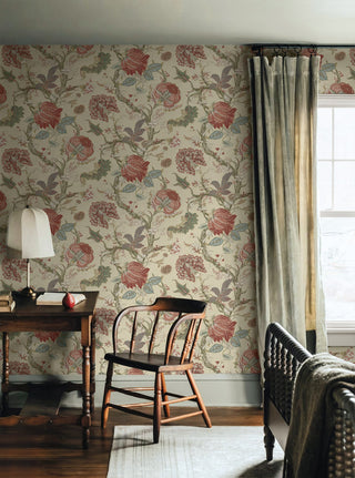 Jacobean Trail Vintage Premium Matte Non-Woven Peel and Stick Wallpaper